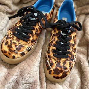 Steve Madden Leopard Print Sneakers with Black Laces